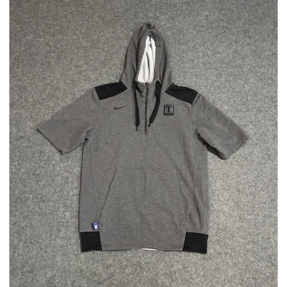 Nike Texas Rangers Dri-fit 1/4 Zip Hoodie Size Medium Short Sleeve Pullover